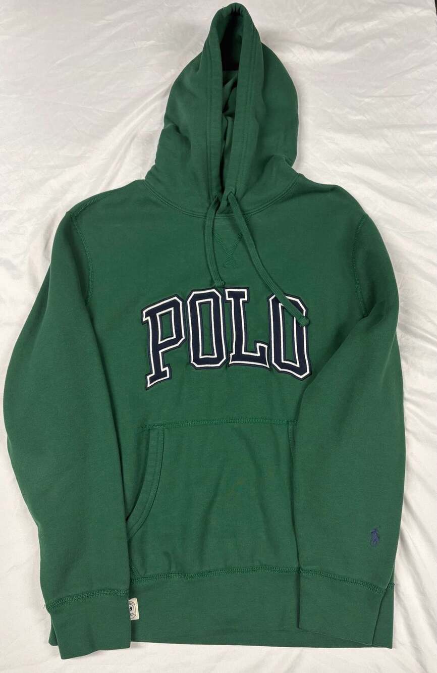 Polo Ralph Lauren Dark Green Polo Applique Logo Hoodie Sweatshirt